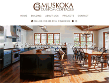 Tablet Screenshot of muskokacustomcottages.com